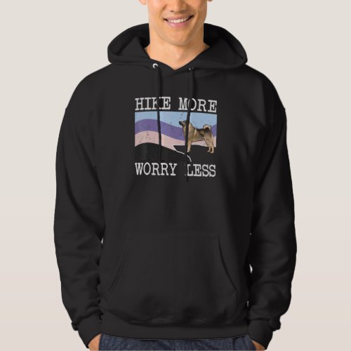 Norwegian Elkhound Hike More Worry Less Graphic Hi Hoodie