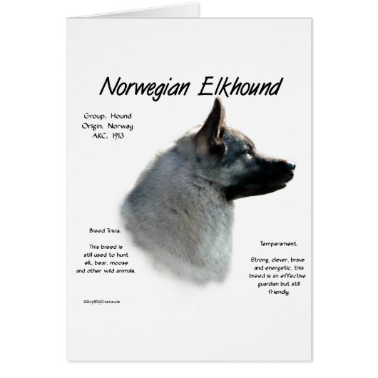 Norwegian Elkhound History Design (Front)