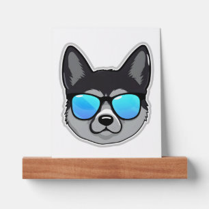 Norwegian Elkhound in Cool Sunglasses Classic T-Sh Picture Ledge