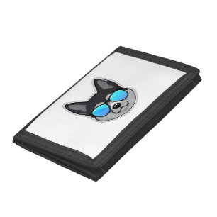 Norwegian Elkhound in Cool Sunglasses Classic T-Sh Tri-fold Wallet
