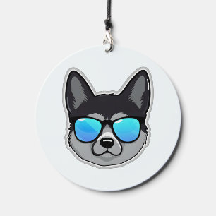 Norwegian Elkhound in Cool Sunglasses Classic T-Sh Wind Chime