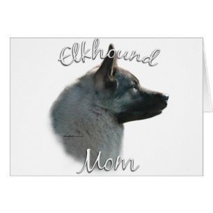 Norwegian Elkhound Mom 2 Cards