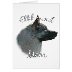 Norwegian Elkhound Mom 2 Cards