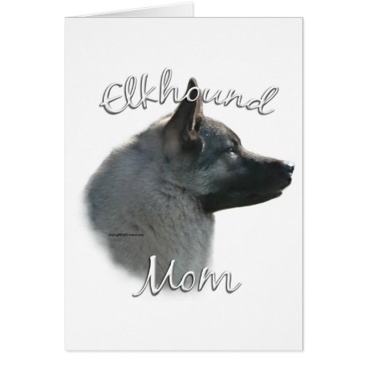 Norwegian Elkhound Mom 2 Cards (Front)