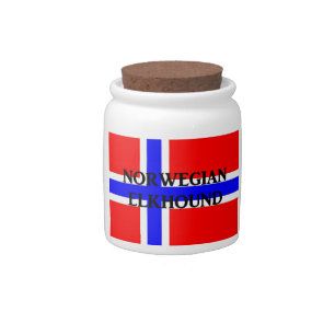 norwegian elkhound name norway-flag candy jar