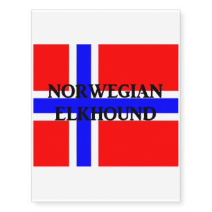 norwegian elkhound name norway-flag temporary tattoos