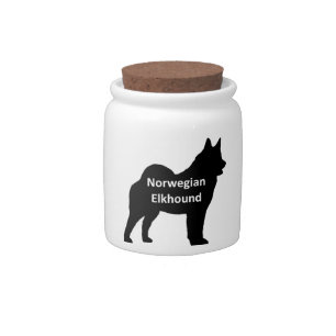 Norwegian Elkhound name silo black Candy Jar