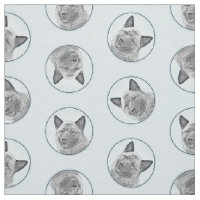 Norwegian Elkhound Painting Cute Original Dog Art
