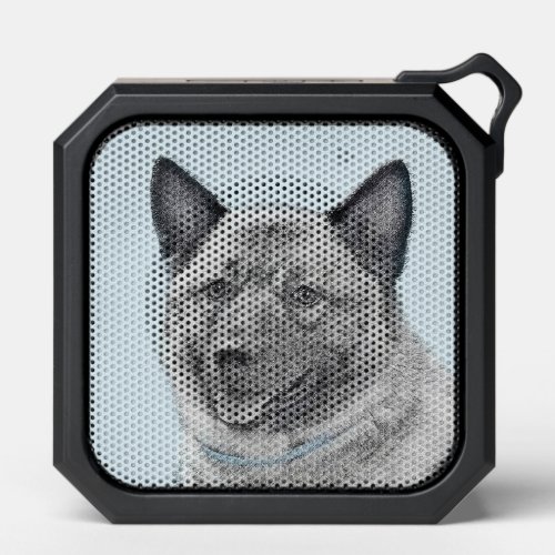 Norwegian Elkhound Painting _ Original Dog Art Bluetooth Speaker