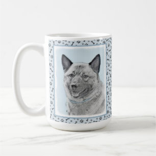 Norwegian Elkhound Painting - Original Dog Art Coffee Mug