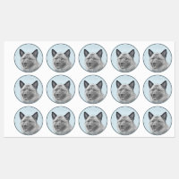 Norwegian Elkhound Painting - Original Dog Art