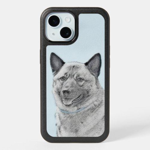 Norwegian Elkhound Painting _ Original Dog Art Ott iPhone 15 Case