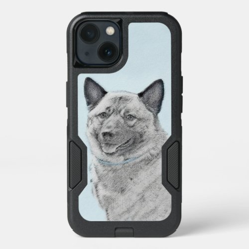 Norwegian Elkhound Painting _ Original Dog Art iPhone 13 Case