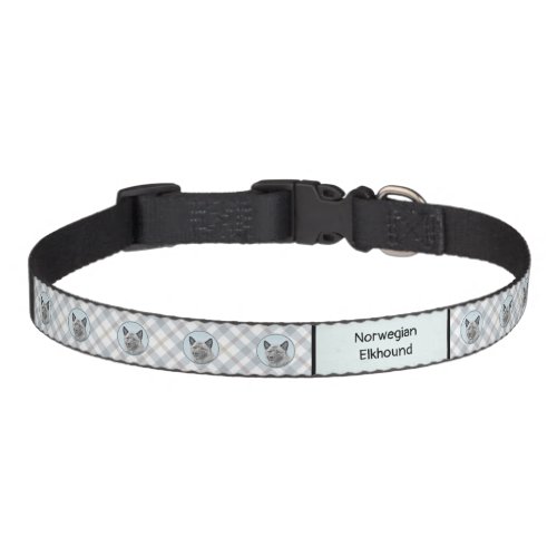 Norwegian Elkhound Painting _ Original Dog Art Pet Collar