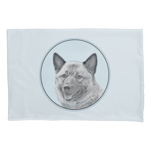 Norwegian Elkhound Painting _ Original Dog Art Pillow Case