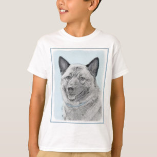 Norwegian Elkhound Painting - Original Dog Art T-Shirt