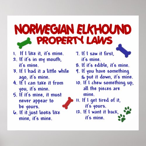 NORWEGIAN ELKHOUND PL2 POSTER