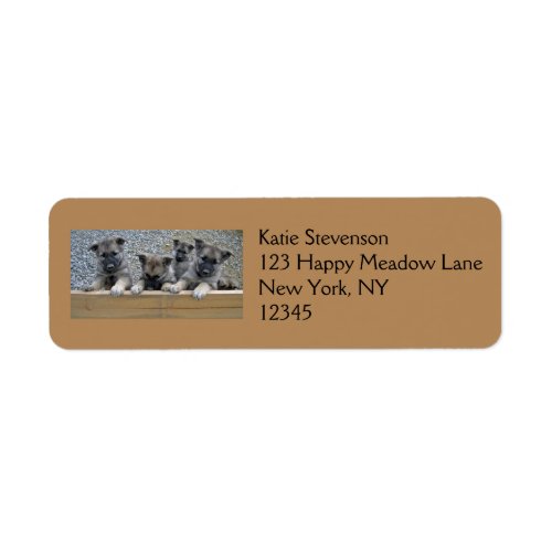 Norwegian Elkhound Puppies Label