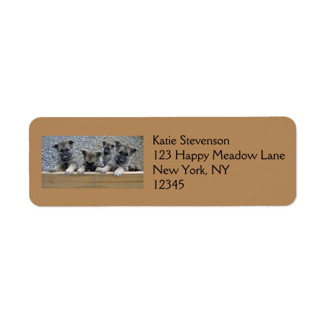Norwegian Elkhound Puppies Label (Front)
