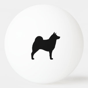 Norwegian Elkhound Silhouette Ping-Pong Ball