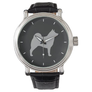 Norwegian Elkhound Silhouette Watch