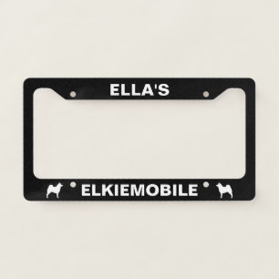 Norwegian Elkhound Silhouettes Elkiemobile Custom License Plate Frame