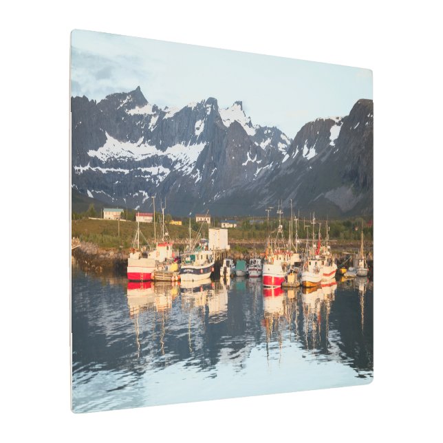 Norwegian Fishing Boats Metal Print (Angled)