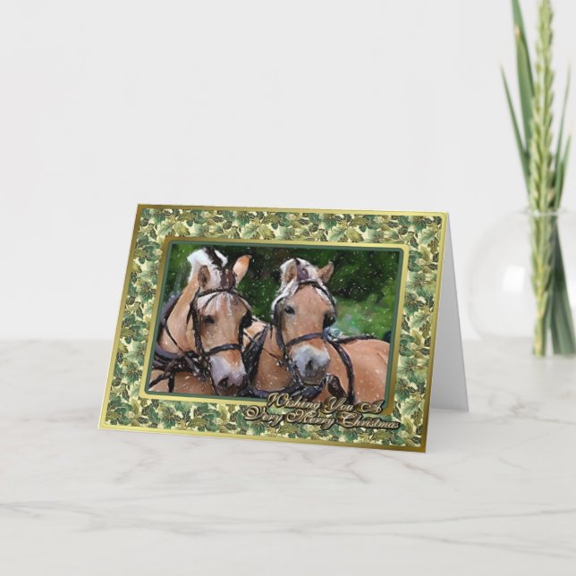 Norwegian Fjord Blank Christmas Card (Front)