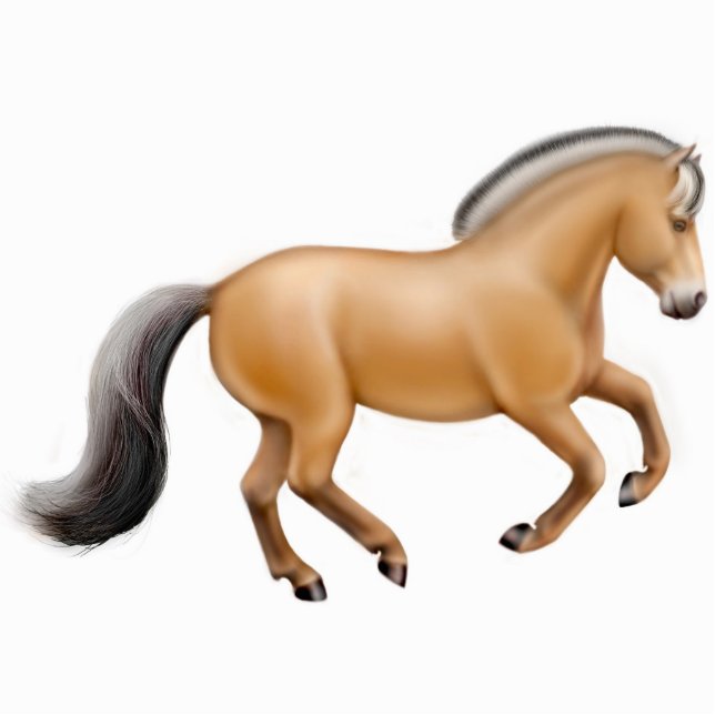 Norwegian Fjord Galloping Statuette (Front)