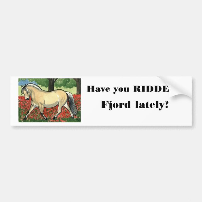 Norwegian Fjord HORSE ART Bumper Sticker (Front)