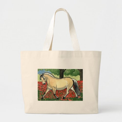 Norwegian Fjord HORSE ART Large Tote Bag