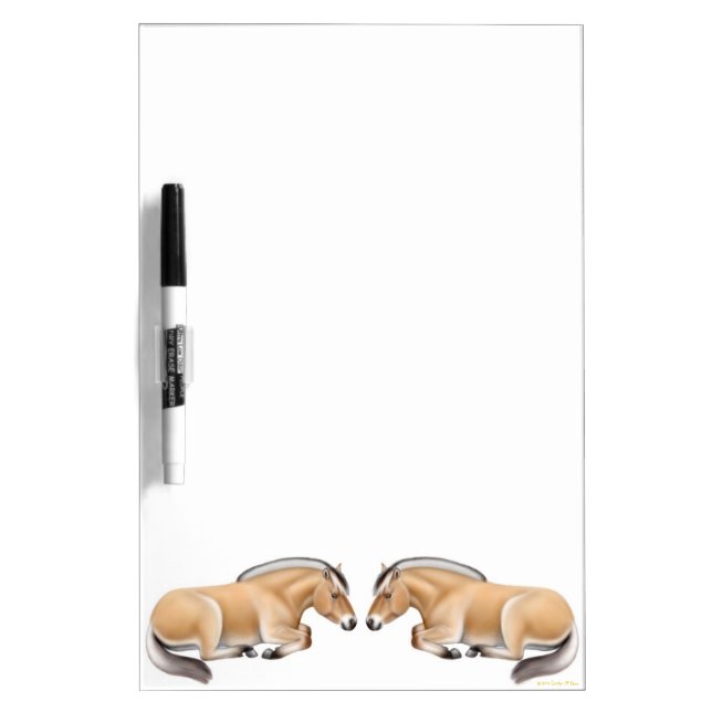 Norwegian Fjord Horse Friends Dry Erase Board (Front)
