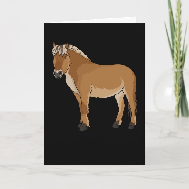 Norwegian Fjord Horse Gift Card (Front)
