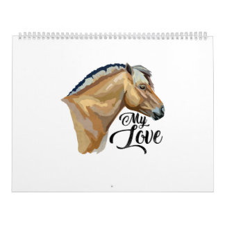 Norwegian Fjord Horse Gift Fjord Pony Calendar