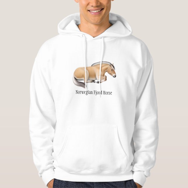 Norwegian Fjord Horse Hooded Sweatshirt (Front)