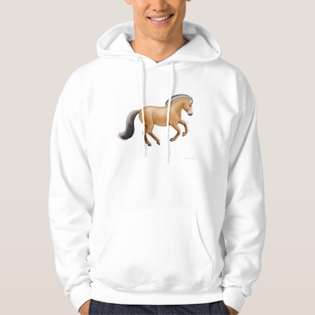 Norwegian Fjord Horse Hooded Sweatshirt (Front)