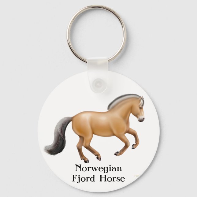Norwegian Fjord Horse Keychain (Front)