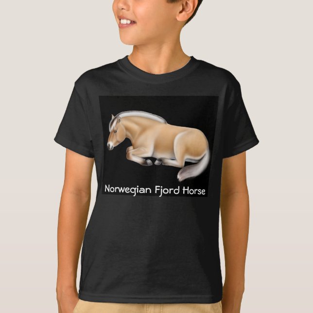 Norwegian Fjord Horse Kids Dark T-Shirt (Front)
