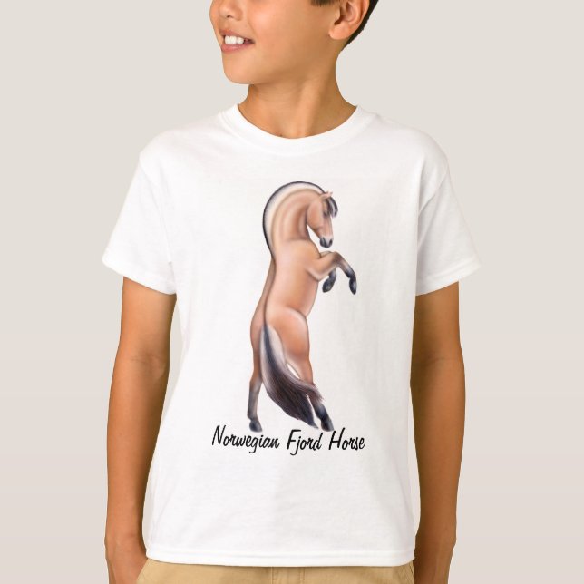 Norwegian Fjord Horse Kids T-Shirt (Front)