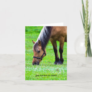 Norwegian Fjord Horse Letterpress Thank You Card