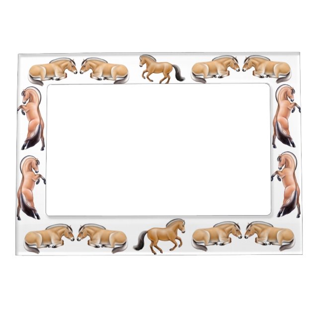 Norwegian Fjord Horse Love Magnetic Frame (Front)