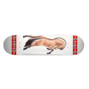 Norwegian Fjord Horse Rearing Skateboard Deck