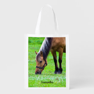 Norwegian Fjord Horse Reusable grocery bag