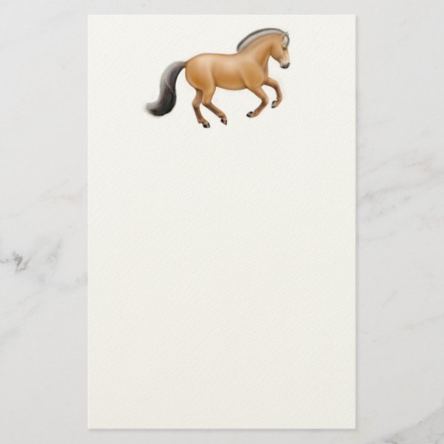 Norwegian Fjord Horse Stationery  (Front)