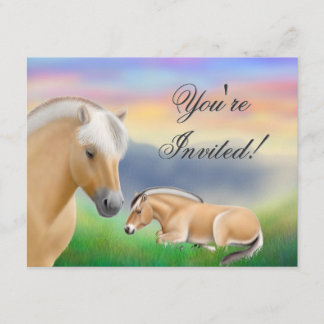 Norwegian Fjord Horses Invitation