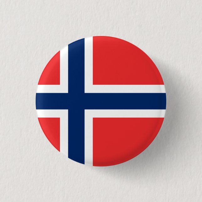 Norwegian flag badge button (Front)