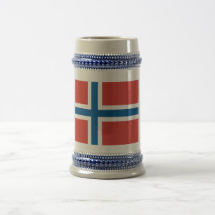 Norwegian Flag Beer Stein