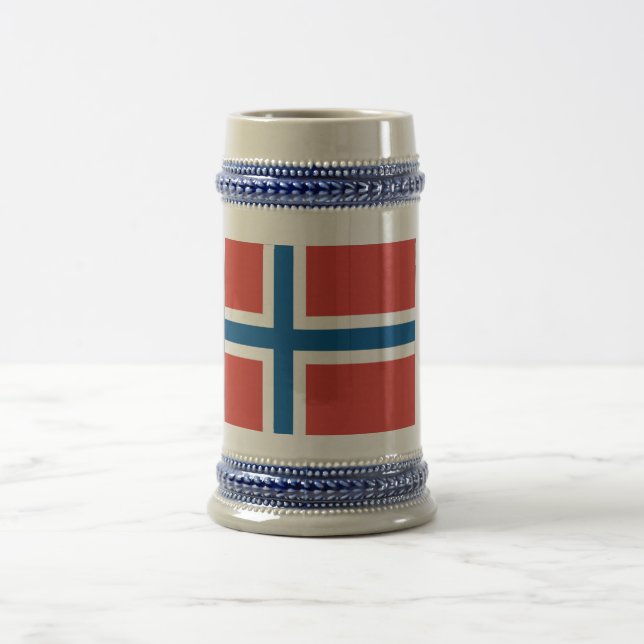 Norwegian Flag Beer Stein (Center)