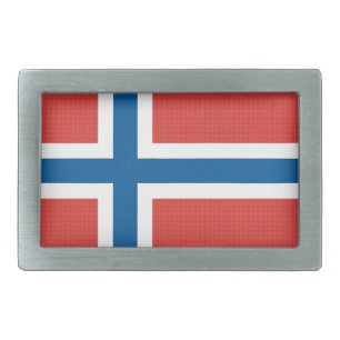 Norwegian Flag Belt Buckle