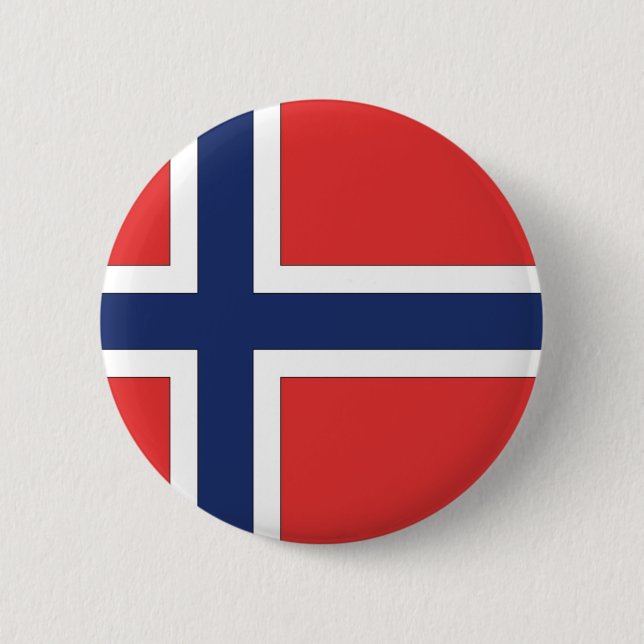 Norwegian Flag Button (Front)